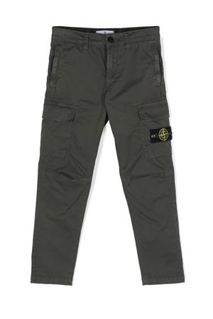 pantalone in cotone grigio STONE ISLAND KIDS | 801630410V0163